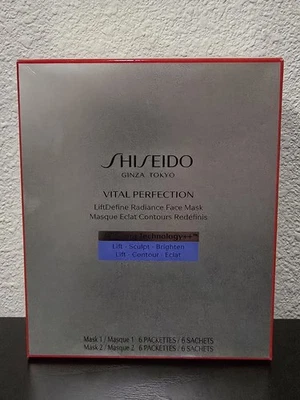 Shiseido Vital Perfection LiftDefine Radiance Face Masks 2 X 6 Packets 12 Count - Image 1 of 4