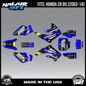 Graphics Kit for Honda CR 85 2003-2014 CR85 Warrior-Blue - Picture 1 of 4