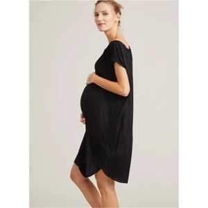 Hatch Maternity Schwarz Schulterfrei Kleid Still Nachthemd Wochenbett - Bild 1 von 9