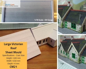 CM21 Victorian Roof Large Sheet - Model Railway Scenery mould - Picture 1 of 8