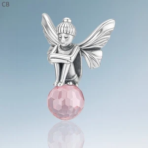 Lindo Brazalete Hada Pixie Elfo Dije Cuentas - Plata de Ley 925 Genuina - Imagen 1 de 4