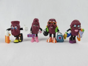 (4) California Raisins Skateboarder Bowler etc. PVC Figure Flat-Top 1987 Hardees - Picture 1 of 20