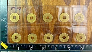 CHINESISCHE MÜNZE, FENG SHUI MÜNZEN, GLÜCK & GLÜCKSMÜNZEN, 1 10ER SET #FS-05 - Bild 1 von 2