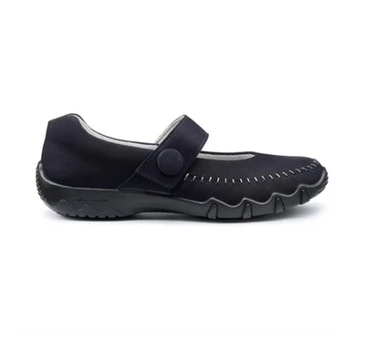 Hotter Wide Fit(EXF) Spin Casual Spinze Mary Jane Shoes - Navy - Size 4.5. - Image 1 of 4