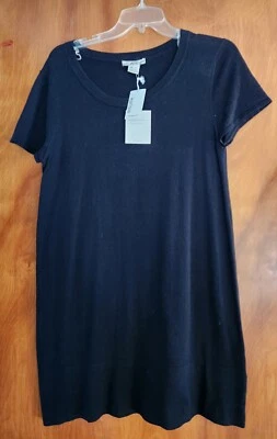 Kensie Women's Sweater Dress Black Sz L BNWT Cotton and Silk. - Image 1 of 4