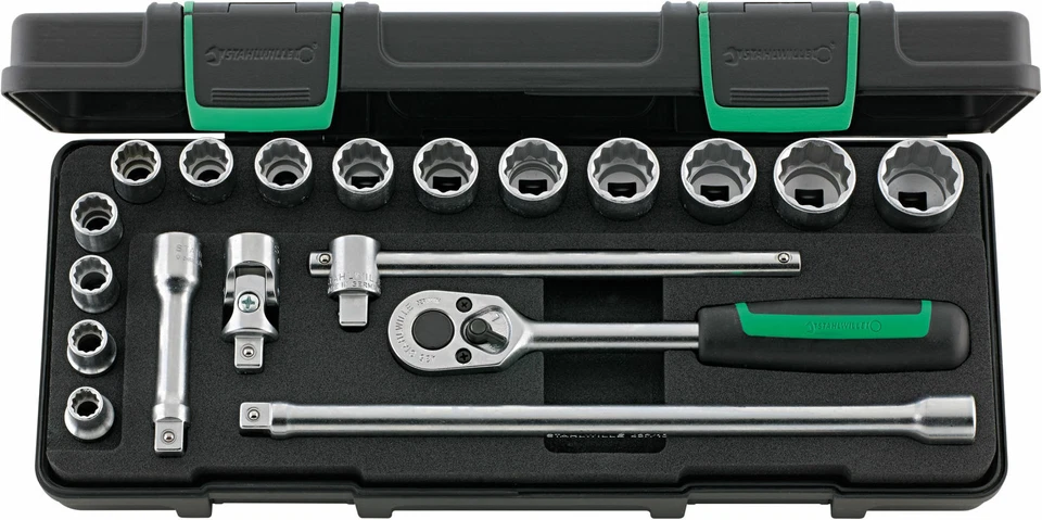 Stahlwille SOCKET SET 3/8" 96024132 Set with  19 Psc. 45/14/5I KN - Image 1 of 1