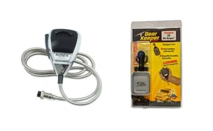 Astatic Chrome CB/Ham Radio 4-pin mic + Gear Keeper RT2-4712 Chrome Mic Hanger - Picture 1 of 1