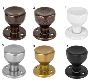 POMELLO PER PORTA POMOLO METALLO pomo marrone oro rame argento portone maniglia - Foto 1 di 2