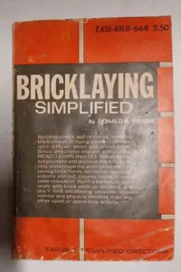 Bricklaying Simplified Donald R. Brann Easi-Bild 1976 Taschenbuch Buch - Bild 1 von 2