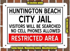 Metal Sign - City Jail of Huntington Beach Reproduction - Picture 1 of 1