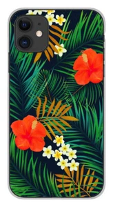Coque en silicone imprimée compatible Apple iPhone 11 Tropical - Photo 1 sur 3
