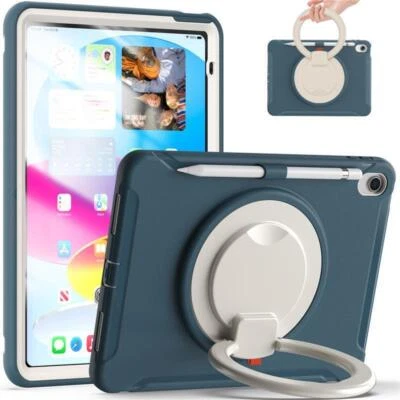 For iPad 10th 10.9 iPad 5th 6th 9.7 Air mini Case Rugged Shockproof Stand Ring - Image 1 of 4