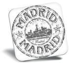 Awesome Fridge Magnet bw - Madrid Spain Espana Travel Stamp  #40421