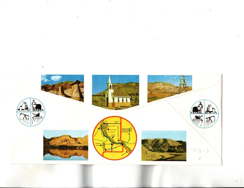 Sc#954 Salvation Army   FDC DRUMHELLER,AB -Valley of the Dinosaurs  cachet - Image 1 of 1