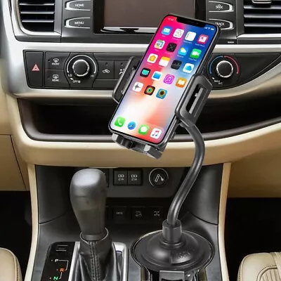 360 Degree Adjustable Car Cup Holder Stand Cradle Mount For Cell Phone Universal - Image 1 of 4