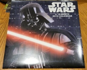 ** Star Wars 16-Month Wall Calendar (Darth Vader 2019) ** NEW! - Picture 1 of 2