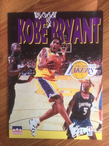 Kobe Bryant Starline pocket folder Los Angeles Lakers NBA 1998 Black Mamba Cover