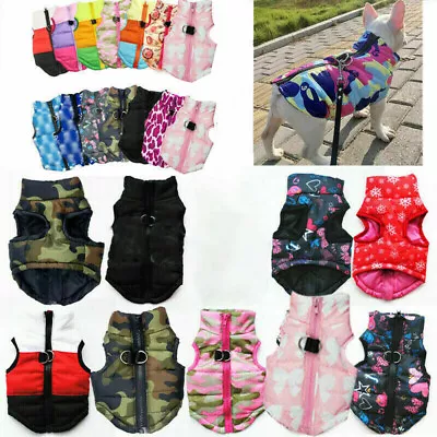 Small Pet Dog Chihuahua Zip Coat Jacket Puppy Vest Winter Warm Clothes Costume - Image 1 of 4