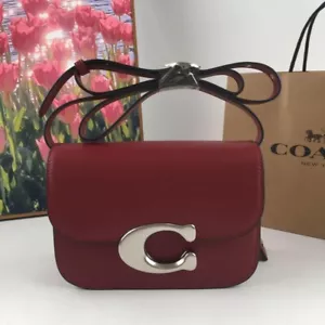 Bolso de Hombro COACH CM557 Rojo Bolso de Cadena Cuero Outlet - Imagen 1 de 5