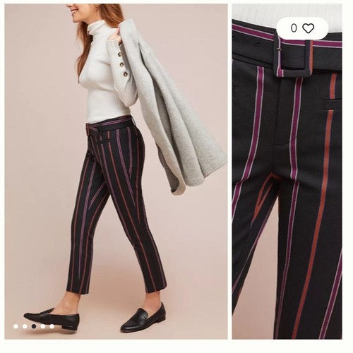 ESSENTIALS Anthropologie Pantaloni Essential Slim Tagliato Miscela Cotone Con Cintura 0