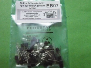 50 Stück BC548 (B) TO92 30 V 100mA 500mW NPN Transistor Invac EB07 - Bild 1 von 4