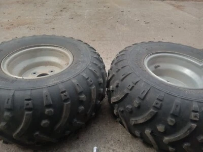 2006 bombardier rally 200 rear tires and wheels 22x11-10 - Image 1 of 3