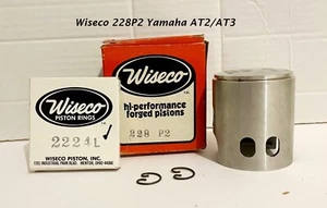 Wiseco YAMAHA 125 AT1 AT2 AT3 Piston Kit 56.5mm NEW 228P2 +0.50 oversize NOS - Picture 1 of 5