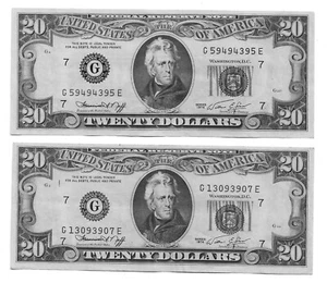 SERIES 1974 $20 CHICAGO FR. 2071G $20 FRN’S CHICAGO CRISP YOU PICK (LOT 6) - Picture 1 of 2
