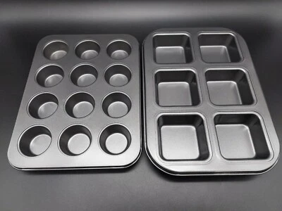 Snack-Backblech Snack Backblech Back Blech Form Dessert Muffin Rund Eckig TIPP - Bild 1 von 4