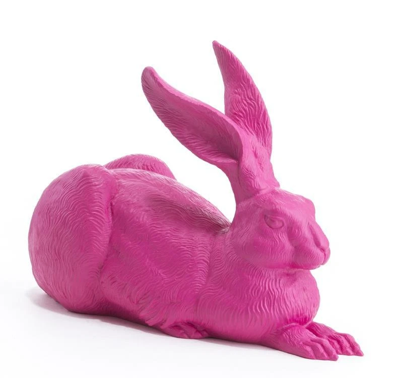 Ottmar Hörl - Hase, pink, NEU, Dürer Feldhase Geschenk Skulptur Weihnachten - Bild 1 von 1
