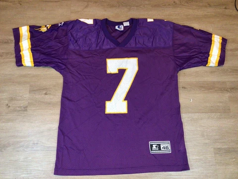 Men’s Starter Randall Cunningham #7 Minnesota Vikings Jersey Size 46 M Medium Cover