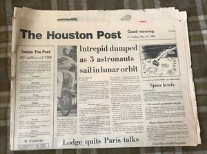 Lot von 3 "The Houston Post" November 1969 Vintage Zeitung (siehe Fotos) - Bild 1 von 24