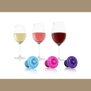 Set de 3 bouchons couleur caoutchouc 2.5 cm vacuvin - Imagen 1 de 3