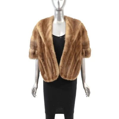 Estola de visón marrón claro - talla libre Foto 1 de 4