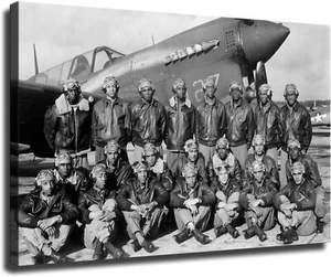 Tuskegee Airmen Poster Canvas Print HD Photo Wall Art Home Living Room Bedroom - Picture 1 of 7