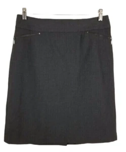 ANN TAYLOR petites A-line dark gray professional skirt size 8p - Picture 1 of 4
