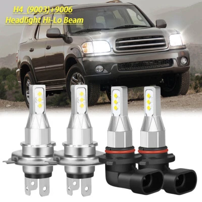 Faros LED + bombillas antiniebla para Toyota Sequoia 2001 2002 2003-2007 4 piezas 6000K Foto 1 de 4