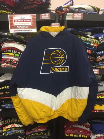 Vintage DeLong Indiana Pacers Full Zip NBA Jacket Coat XL #1817 Cover
