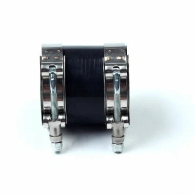 4" 102MM TURBO/INTAKE/INTERCOOLER PIPING SILICONE COUPLER HOSE+T-CLAMP BLACK - Image 1 of 4