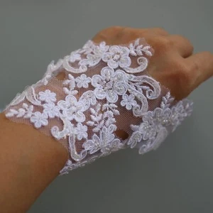 6cm*2yards Luxury Beaded Embroidery Flower lace Appliques for Wedding Dresses... - Picture 1 of 6