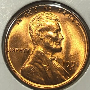 1951-D Lincoln Wheat Cent - BU #12037 - Picture 1 of 2