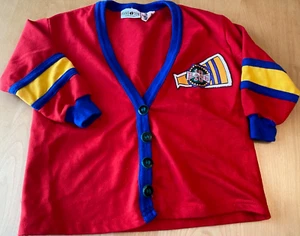 HANG TEN USA MADE COLORBLOCK CARDIGAN VARISTY GIRLS SZ S - Picture 1 of 7