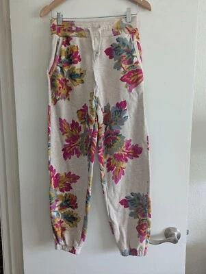 Saturday Sunday Anthropologie Camilla 花卉慢跑裤口袋 XS 码 — 第 1/4 张图片