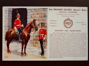 History & Tradition 2nd DRAGOON GUARDS - QUEENS BAYS Postcard Gale & Polden No.5 - Picture 1 of 2