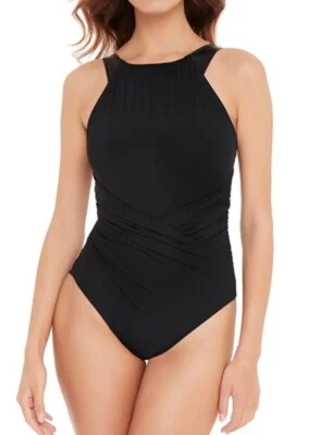 Traje de baño Magicsuit NEGRO Moto Chic Daryl copa suave de una pieza, EE. UU. 16 Foto 1 de 4