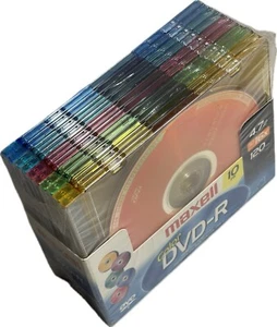 Maxell Color DVD-R 10 Pack 4.7GB, Up to 16X, 120 min - Picture 1 of 8