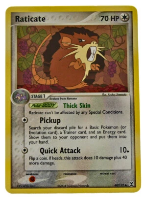 Raticate 48/112 Uncommon Non Holo EX Fire Red Leaf Green NM w/eBay Shipping - Image 1 of 3