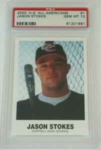 #12 2000 Coppell TX High School All Americans #1 JASON STOKES PSA GEM MINT 10 - Picture 1 of 1