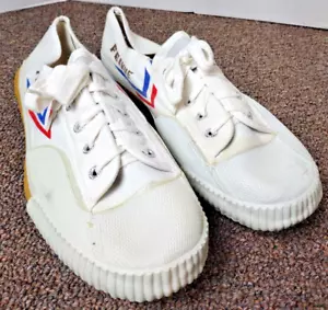 Feiyue Shoes Mens 47 Martial Arts Sneakers White Canvas Lace Up - Picture 1 of 9
