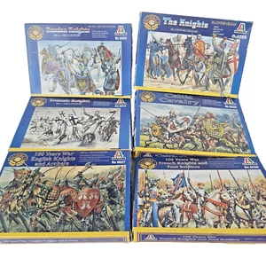 Military Models: 6 Italeri Sets 1:72 Figures, Horses, Soldier, Knight, Archer ++ - Picture 1 of 23